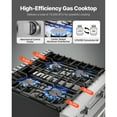 thumbnail image 3 of KFFKFF 30-Inch Freestanding Gas Range Oven, Stainless Steel Stove with 4 Sealed Burners, Convenient Racks, Halogen Light, 4.8 Cu. Ft. Capacity, Ideal for RVs, Apartments, and Mobile Homes, 3 of 9
