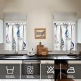 thumbnail image 4 of Tropical Island Kitchen Curtains with Sailboat and Palm Tree Print, 3pcs Polyester Window Tier and Valance Set 27.5x36in, Beach Home Décor, 4 of 6