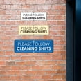 thumbnail image 2 of Signs ByLITA Standard Please Follow Cleaning Shifts Door or Wall Sign Easy Installation | Shared Accommodation | Sign for Home, Business, AirBNB and Office Spaces Sign (Black) - Large, 2 of 9