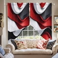 thumbnail image 2 of Abstract Gradient Stitching Swag Curtain Valance for Windows, Red White Black Water Ripple Window Treatments Short Swag Topper for Kitchen Windows Bathroom Bedroom, 36"x45", 2 of 8
