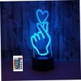 thumbnail image 1 of Lámpara Eioflia 3D Corazón con Dedos Luz Nocturna LED USB de 7 Colores, 1 of 7