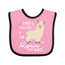 Inktastic Mimi's You Say Alpaca My Bags Boys or Girls Baby Bib
