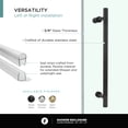 thumbnail image 6 of Fine Fixtures Frameless Shower Enclosure Sliding Shower Glass Door - Tempered Glass 48.25" W x 34.25 D x 74.25 H Black Finish, 6 of 12
