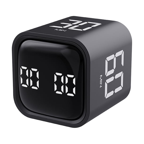Temporizador de cubos Temporizador de juego Gravedad Ajuste infantil Temporizador de cocina Temporizador infantil para el trabajo negro