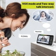 thumbnail image 4 of 5 Inch HD Baby Monitor, Video Baby Monitor, Remote Pan Tilt Zoom Wide Viewing Angle, Baby Camera Security Camera Plug, 4 of 5