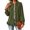 Army Green, variant on Women's Solid Color Fashion Casual Buttoned Puff Sleeve Flared Corduroy Long Sleeve Coat