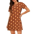 thumbnail image 1 of Easygdp 60s and 70s Aesthetic Camisón de manga corta para mujer, informal, estampado, 1 of 6