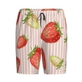 thumbnail image 4 of Naloa Strawberries Men's Short Pajama Pants, Lounge Comfort Shorts with Elasticized Waistband and Side Pockets - XX-Large, 4 of 9