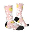 thumbnail image 4 of Yiaed Rabbit And Chick Print Great elasticity Crew Socks Sports socks for Men and Women, 4 of 5