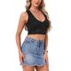 thumbnail image 4 of INSPIRAR CHIC Top de Mujer Sin Mangas de Encaje Floral con Escote en V Profundo, Cami Corto Negro, 4 of 6