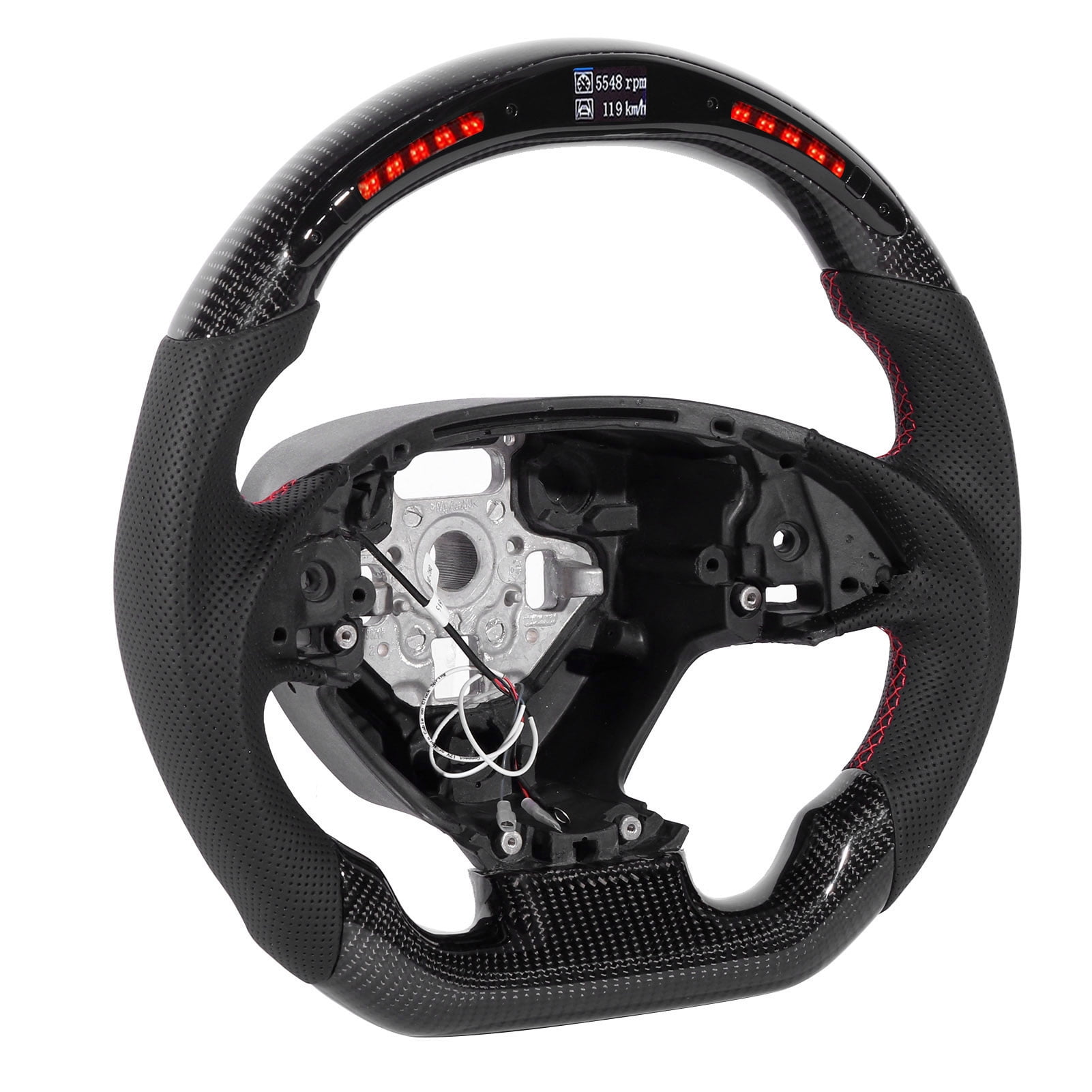 Car Steering Wheel, Carbon Fiber Perforated Steering Wheel For Refit