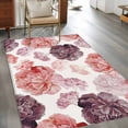 thumbnail image 2 of Red Ombre Spring Floral Area Rugs 4'x6', Washable Small Throw Rugs for Office Bathroom, Summer Botanical Flowers Indoor Outdoor Rug Non-Slip Low Pile Carpet Runner Reversible Floor Mats, 2 of 8