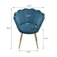 thumbnail image 7 of Abble Living Room Navy Velvet Upholstered Accent Armchair, 7 of 7