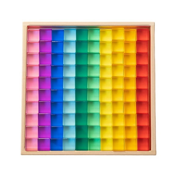 Juego de apilamiento, regalo ideal para aprender colores, juego de bloques de construcción suaves para niños, arcoíris 100 piezas