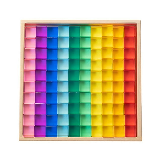 Juego de apilamiento de cubos de piedras preciosas acrílicas, regalo ideal, juego de bloques de construcción, juego de bloques de cubo 100 piezas