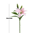 thumbnail image 3 of BNNG Artifical Lily Flowers, Long Stem Artificial Stargazer Lilies with1 Heads Full Bloom Lily & 2 Buds-Faux Tiger Bouquets for Home Hotel Flower Arrangement Party Decor Table Centerpiece, 3 of 7