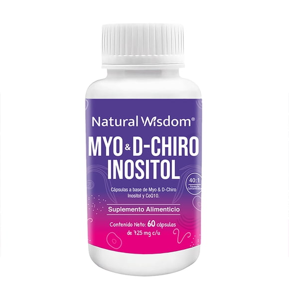 Myo D-chiro Inositol Natural Wisdom 60 Cápsulas Mujer