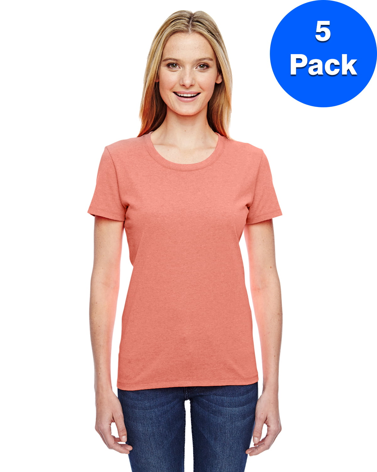 Fruit of the Loom Womens T-Shirt Pack of 5