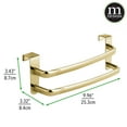 thumbnail image 3 of mDesign Kitchen Over-Door Cabinet Towel Holder, 9.84" Wide, Soft Brass, 3 of 6