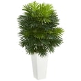 thumbnail image 2 of Nearly Natural 40" Areca Palm Artificial Plant in White Tower Planter, Green, 2 of 5