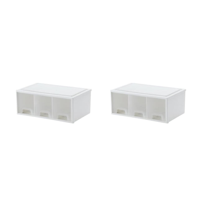 Matsuzay Blanco limpio con cajones de almacenamiento transparentes Sencillo y a la moda Amplia gama de funciones y usos Type5 NO5