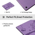 thumbnail image 6 of for Samsung Galaxy Tab A7 Lite 8.7 Inch 2021 Model (SM-T220/T225/T227) Case, Embossed Cat & Tree PU Leather Retro Shockproof Magnetic Clasp Wallet Card Slots Folio Kickstand Cover, Purple, 6 of 6