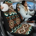 thumbnail image 2 of Uorisanigo Car Seat Cover Sets 2 Pcs Brown Southwest Aztec Auto Front Seat Protectors Universal Fit Most Truck SUV Vans Auto Accessories Interior, 2 of 7