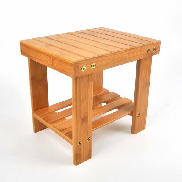 Children Bench Stool Bamboo Wood Color