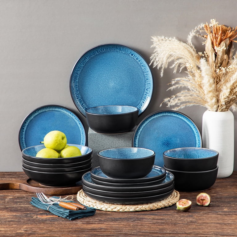 Vancasso 16 Piece Stoneware Dinnerware Set, Blue photo 3