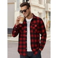 thumbnail image 3 of OALUXE Men's Plaid Button Down Shirts Cotton Long Sleeve Shirts with Pocket, 3 of 7