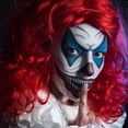 thumbnail image 5 of Kit de maquillaje de Halloween Sunnyvale Clown Black White Red Paint, 5 of 5