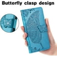 thumbnail image 5 of Phone 8 Case,iPhone 7 Case,iPhone SE 2022 Case,iPhone SE 2020 Case,Wallet Flip Protective Phone Case Wrist Strap Credit Card Holder Pocket Emboss Butterfly Flower Kickstand Cover Rose Gold, 5 of 14