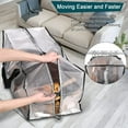 thumbnail image 5 of Heavy Duty Extra Large Clear Moving Bags W/ Backpack Straps Strong Handles & Zippers Clear (Set Of 2) Bed Sheet Bags Clear Storage Bags for Organizing Linen Closet Storage Soft Storage Bags with, 5 of 8