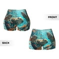 thumbnail image 3 of Sikiie Underwater Swimming Guinea Pig Print Workout Shorts Women Scrunch Butt Gym Shorts Seamless High Waist Tummy Control Yoga Biker Athletic Shorts, 3 of 5