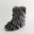 thumbnail image 4 of Faux Fur Boot For Women Furry Fluffy Comfy Plush Warm Outdoor Mid-Calf Boots with Round Toe, 4 of 6