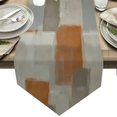 

Geometric Style Table Runner Linen Dining Party Decor Anti-Stain Rectangular Table Runner For Dining Tables Holiday Decoration