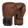 thumbnail image 1 of Guantes de boxeo para adultos, cómodos guantes de sparring de cuero PU con absorción de impactos para Marrón 10oz, 1 of 8