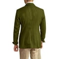 thumbnail image 3 of CharmCyan Men Blazer Jacket Notched Lapel Single Breasted Two Button Closure Long Sleeve Casual Suit Separate with Flap Pockets Army Green L, 3 of 3
