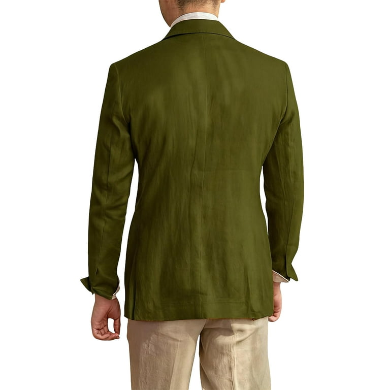 army green dress jacket Mens MOSS Army Green Single Breasted Tailored Fit Performance Suit Jacket 46 R