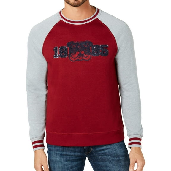 Club Room Mens Raglan Pullover Sweater, Red, XX-Large