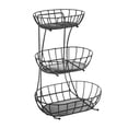 thumbnail image 3 of kowaku 3 Tier Fruit Basket Bowl Metal Wire Storage Basket Stand Serving Tray Counter Top Space Saving Serving Bowl Kitchen Organizer black, 3 of 9