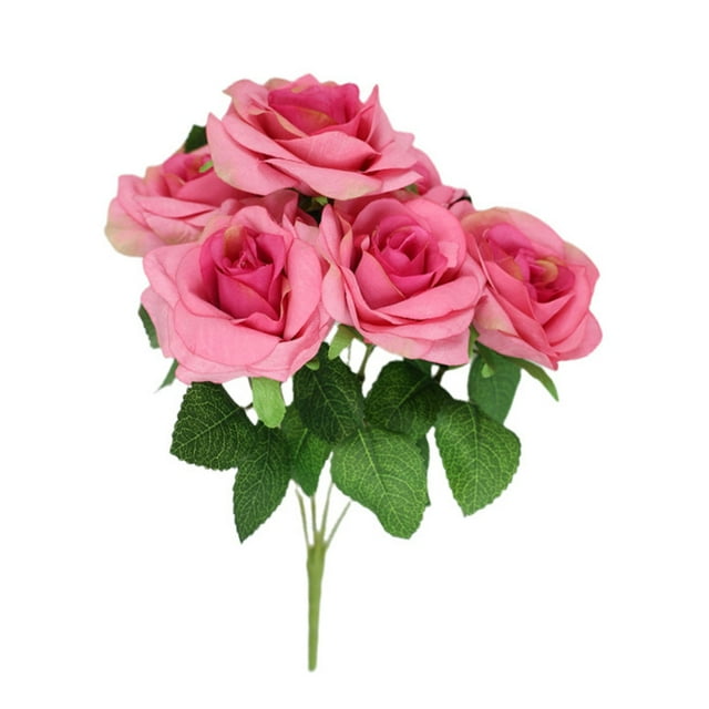 Artificial Flowers Flower Seven Head Rose Bunch Photography Props Hotel Table Decoration Ornaments