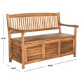thumbnail image 6 of Safavieh Brisbane Indoor/Outdoor Modern Storage Bench, 6 of 8