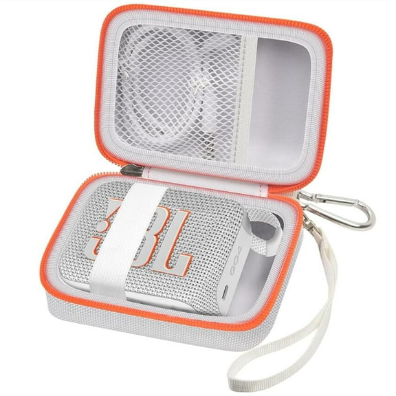 Carrying Case Compatible for JBL Go4 GO3 Go3 Eco Go2 Wireless Waterproof Portable Bluetooth Speaker - White