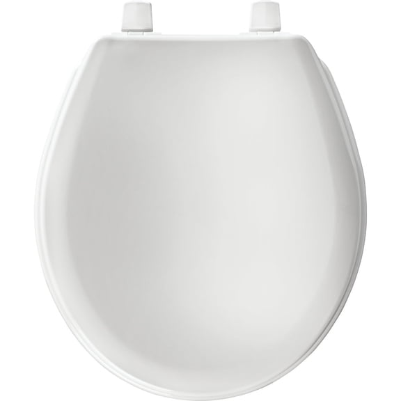 Mayfair Round Plastic Toilet Seat - White, Plastic - 1 Piece