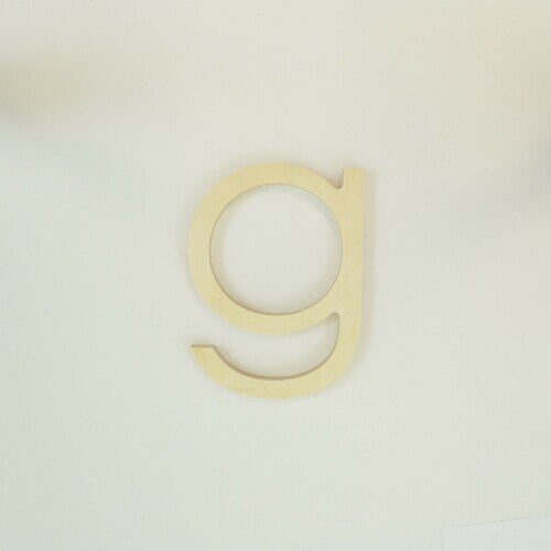 Package of 1, 10 Inch X 3/4" Baltic Birch "G" Wood Letters In The Century Gothic Font | Thick | Lower Case For Art & Craft Project, Made in USA