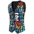 thumbnail image 2 of Puffer vest Mens Valentine Day Love Printing Dinner Date Suit Vest Vest Top, 2 of 9