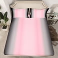 thumbnail image 2 of Homewish Stripes Pattern Twin Sheet Sets,Modern Abstract Geometric Twin Fitted Sheet,Pink Gray Black Ombre Flat Sheet For Boys Girls,Breathable Home Decor,3 Pieces, 2 of 7