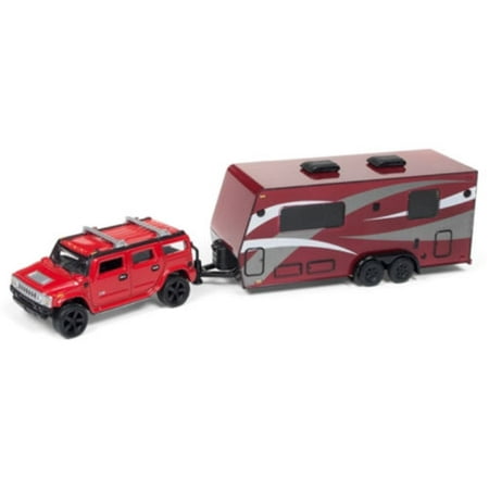 Control Camber - JOHNNY LIGHTNING 1:64 TRUCK & TRAILER VERSION B HUMMER H2 CAMPER TRAILER JLSP037