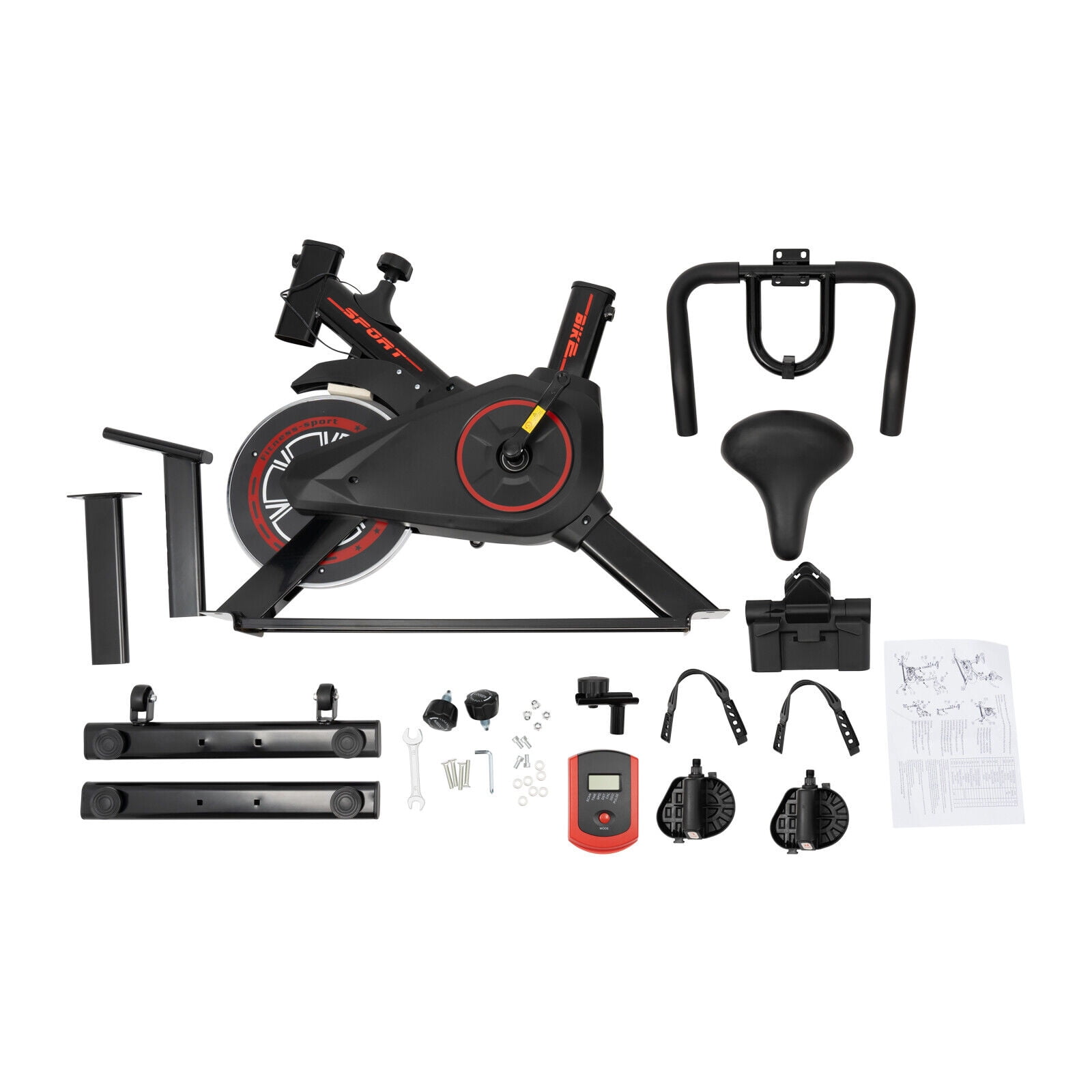 Indoor Cycling Exercise Bike,Stationary Exercise Bikes Home Cardio Workout Bicycle 180lb Black